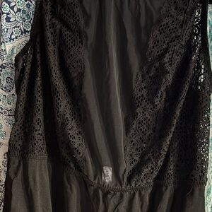 Black Lace Sleeveless Bodysuit
